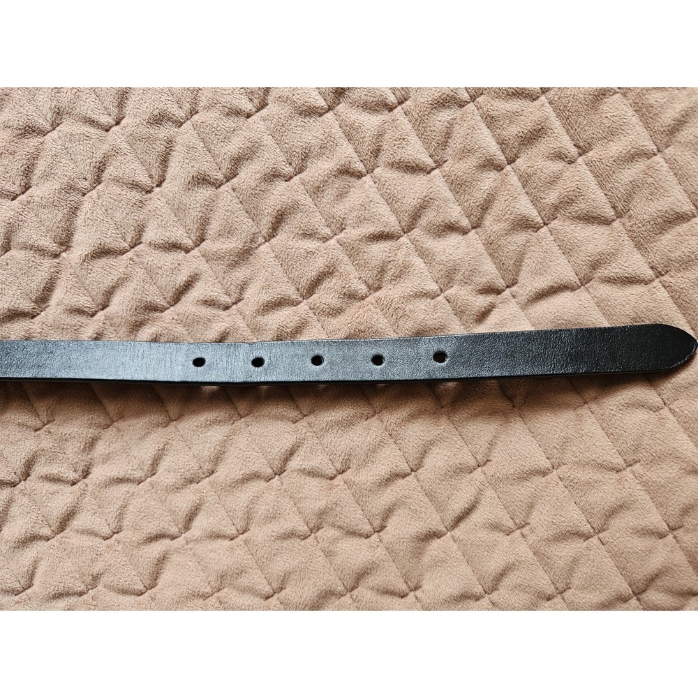 Coach Women's Black Calfskin Belt with Brass Hardware 40" Long, 3/4" Wide, LG - Picture 5 of 5
